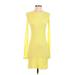 Rag & Bone Casual Dress - Sweater Dress: Yellow Solid Dresses - Women's Size X-Small