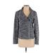 Ann Taylor LOFT Jacket: Gray Chevron/Herringbone Jackets & Outerwear - Women's Size Small