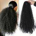 Drawstring Ponytail Bouclé Drawstring Ponytail Extension Afro Kinky Hair Pieces Clip In Hair Extension Pour Femmes 20 Pouces Noir Puff Hair Extensions Accessoires De Cheveux