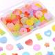 70 Pcs Mixed Candy Charms Soft Jelly Sugar Resin Flatback Beads Pendants Mini Assorted Jelly Buttons Heart Star Candy Bear Doughnut Shaped Charm With Box For DIY Crafts Phone Case Nail Art