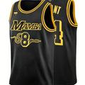 Maillot De Basket-ball Brodé Mamba N.8 Pour Hommes, Uniforme De Sport Rétro Respirant, Maillot De Basket-ball Sans Manches Pour L'entraînement, La Compétition Et Les Fêtes