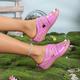 Femmes Hallow Out Design Wedge Sandales, Chaussures D'été Décontractées À Plateforme À Enfiler, Chaussures Confortables Avec Soutien De La Voûte Plantaire