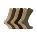 Sock Snob 6 Pack Mens Soft 100% Cotton Breathable Coloured Ribbed Dress Socks - Brown - XL