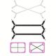 2pcs Fixateurs De Draps De Lit Suspenders Fixing Straps, Bandes Élastiques Croisées Réglables, Clips De Fixateurs De Draps Plats Pour Matelas, Coussin De Canapé, Coussin, Blanc Et Noir