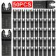 10/50pcs Lames De Scie Oscillante Multifonction: Lames HCS De 34 Mm Pour La Coupe Du Bois, Du Métal Et Du Plastique