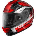 Nolan X-903 Ultra Carbon Starlight N-Com Casco, rosso-argento, dimensione M