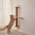 1pc Arbre À Chat Suspendu En Bois Pour Chat Avec Corde En Sisal Robuste, Griffoir Pour Chat, Jouet À Gratter Pour Chats D'intérieur