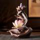 1pc, Bouddha Main Reflux Porte-brûleur D'encens Miniature Cascade Coloré Lotus Fleur Maison Bureau Décoration Ornement