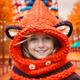 1pc Chapeau Avec Cache-cou Au Design De Renard Pour Enfants, Pour L'automne Et L'hiver, Chapeau Tricoté