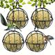 2pcs/4pcs Porte-boules De Graisse, Mangeoire Pour Oiseaux, Mangeoire Suspendue En Métal, Porte-boules De Graisse Pour Suspendre, Mangeoire Pour Oiseaux Sauvages, Décoration De Jardin