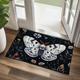 Moth Sun and Moon Doormat Kitchen Mat Floor Mat Non-Slip Area Rug Oil Proof Rug Indoor Outdoor Mat Bedroom Decor Bathroom Mat Entrance Entryway Rug