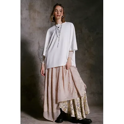 We The Free Devon Tee at Free People in Ivory, Size: Small