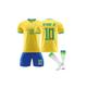 (XS) Neymar Jr #10 Brazil Home Jersey 2022/23 Soccer T-Shirt Shorts Kits Football 3-Pieces Sets