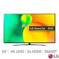 LG Smart TV NanoCell 4K Ultra HD 55 Inch, 55NANO766QA