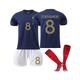 (M(170-175CM)) France Home Jersey 2022/23 World Cup Tchouameni #8 Soccer T-Shirt Shorts Kits Football 3-Pieces Sets