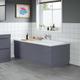 Modern Bathroom 1700 Front & 700 End Bath Panel Pack 18mm MDF Grey Gloss Plinth