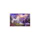 Fantasy Unicorn Land Mountain Scene Poster - A3 (297 x 420mm),white