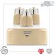 (Cream) Swan Retro Bread Bin & Set of 3 Canisters Stainless Steel Chrome Easy Wipe Clean