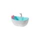 BABY Born Bath Bathtub 832691 - Accessories for 36cm & 43cm Dolls with Light/Sound Effects For Toddlers - Includes Pillow & Squirting Duck -