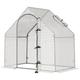 Outsunny Walk-In Portable Greenhouse Mini Grown House Steel Frame Window White