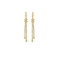 Zig Zag Stax™ Chain Drop Earrings in 18K Yellow Gold with Diamonds 66MM