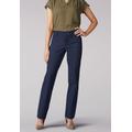 Plus Size Women's Wrinkle Free Straight Leg Pant Jean by Lee in Imperial Blue (Size 14 W)