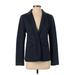 Ann Taylor LOFT Blazer Jacket: Blue Marled Jackets & Outerwear - Women's Size 4
