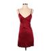 Forever 21 Contemporary Cocktail Dress - Slip dress: Burgundy Dresses - Women's Size X-Small