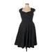 MUXXN Casual Dress - A-Line: Black Polka Dots Dresses - Women's Size 2X