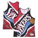 Men's Mitchell & Ness Black Philadelphia 76ers Jumbotron 2.0 Sublimated Tank Top