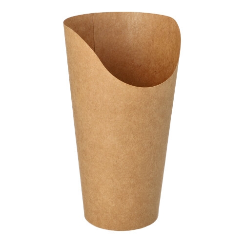 Papstar 500 Wrap Cups, Pappe 590 ml 15,9 cm x 6 cm x 8 cm braun Image