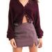 Free People Skirts | Free People Midnight Magic Vegan Leather Purple Skirt Size 6 | Color: Purple | Size: 6
