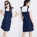 Madewell Dresses | Madewell Denim Tie-Strap Mini Dress Size 2? A-Line Button Front Pockets | Color: Blue | Size: 2