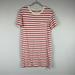 Madewell Dresses | Madewell Red White Pablo Stripe Pocket Tee Shirt Sleeve Mini Above Knee Dress | Color: Red/White | Size: S