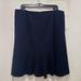 Nine West Skirts | Nine West Navy Blue Womens Solid Skirt Size 16 | Color: Blue | Size: 16