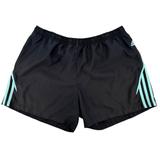 Adidas Shorts | Adidas Womens Black Nylon Triple Stripe Elastic Waist Athletic Shorts Size M | Color: Black/Blue | Size: M