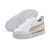 Sneaker PUMA "MAYZE LTH WN'S", Gr. 40,5, weiß (puma weiß, peyote), Leder, Synthetik, unifarben, sportlich, Schuhe