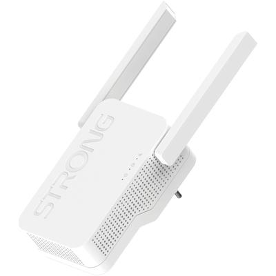STRONG WLAN-Repeater "Dualband WLAN Repeater bis 3000 Mbit/s, WiFi 6, Accesspoint", weiß, B:12,8cm H:10,1cm T:16,1cm, Router