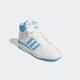 Sneaker ADIDAS ORIGINALS "FORUM MID W" Gr. 43, blau (cloud white, semi blue burst, cloud white) Schuhe Schnürstiefeletten