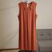 Nine West Dresses | Nine West Orange Dress With Gold Neck Design Women's Size 16 | Color: Orange | Size: 16