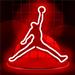 Urban Outfitters Wall Decor | Neon Led Wall Sign Jordan Logo Basketball Wall Decor Bright Vivid Red | Color: Red | Size: Os