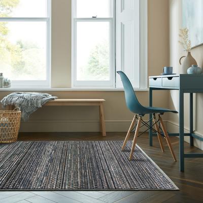 Teppich FLAIR RUGS "Camino Abstraktes", blau, B:120cm H:8mm L:160cm, Kunstfaser, Teppiche, Abstraktes Teppich Image
