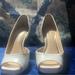 Jessica Simpson Shoes | Jessica Simpson Open Toe Heels | Color: White | Size: 8