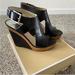 Michael Kors Shoes | Michael Kors Josephine Slingback Platform Wedge Sandals | Color: Black | Size: 8