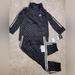 Adidas Matching Sets | Adidas Black & Silver Polka Dot Tracksuit Baby Girl Toddler 18 Months | Color: Black/Silver | Size: 18mb