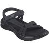 Sandale SKECHERS "GO WALK FLEX SANDAL-SUBLIME-X", Damen, Gr. 42, schwarz, Textil, unifarben, casual, Schuhe, Sommerschuh, Sandalette, Klettschuh, mit Goga Mat Footbed