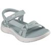 Sandale SKECHERS "GO WALK FLEX SANDAL-SUBLIME-X", Damen, Gr. 36, grün (mintgrün), Textil, casual, Schuhe, Sommerschuh, Sandalette, Klettschuh, mit Goga Mat Footbed, Topseller