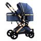 Baby Pram Pushchair High View Baby Carriage Two-Way Pram Trolley Baby Stroller for Infant and Toddler, Lightweight Baby Pram Stroller for Newborn Ideal for 0-36 Months (Color : Blue B)