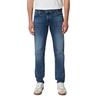 5-Pocket-Jeans MARC O'POLO "aus stretchigem Bio-Baumwoll-Mix", Herren, Gr. 36, Länge 34, retro blau wash, Obermaterial: 90% Baumwolle, 9% Polyester, 1% Elasthan, unifarben, casual, figurbetont normal, Jeans
