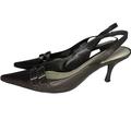 Nine West Shoes | Nine West Pointy Toe Slingback Heels Size 7.5 | Color: Brown | Size: 7.5